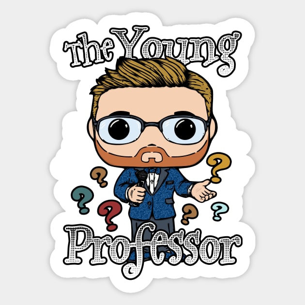 Young Professor Blue Sticker by The Young Professor